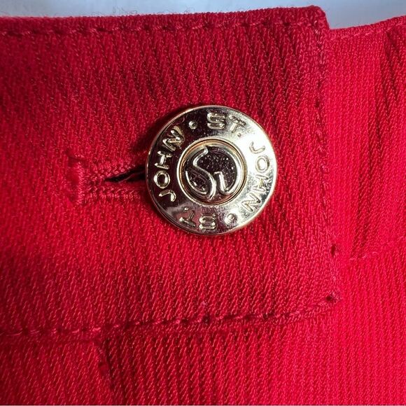 St. John sports by Marie gray minor ribbed ankle length pants - Picture 2 of 5